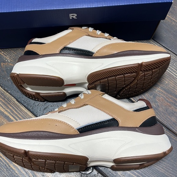 ROCKPORT PROWALKER ECO SNEAKER TAN/BLACK - 8 - Picture 5 of 7